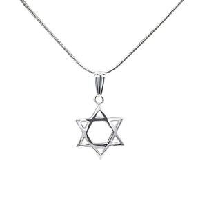 Sterling Silver Star Of David Pendant Necklace